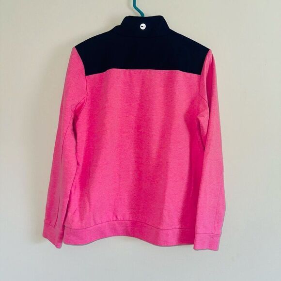 Vineyard Vines Performance Half Zip Jacket Pink/Navy Women's SIZE S - Picture 3 of 3
